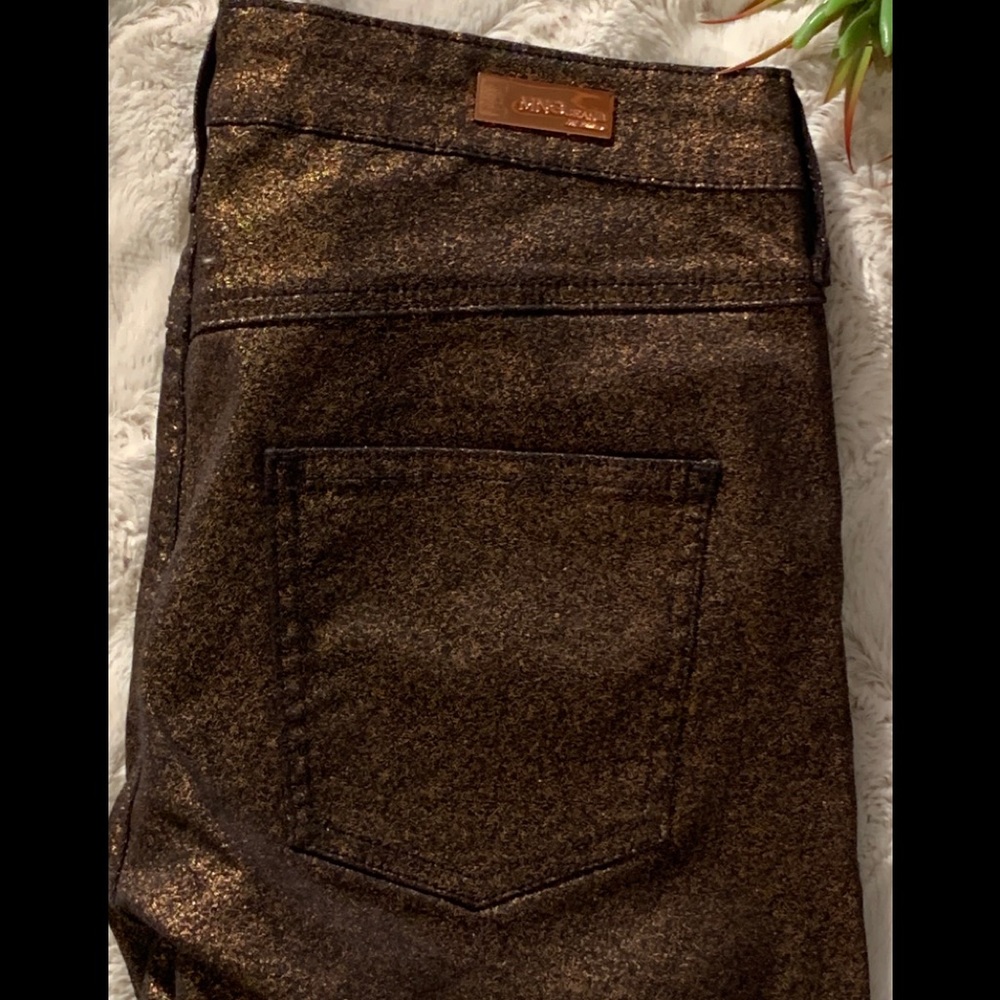 MNG Mango Skinny Metallic Jeans Size 8